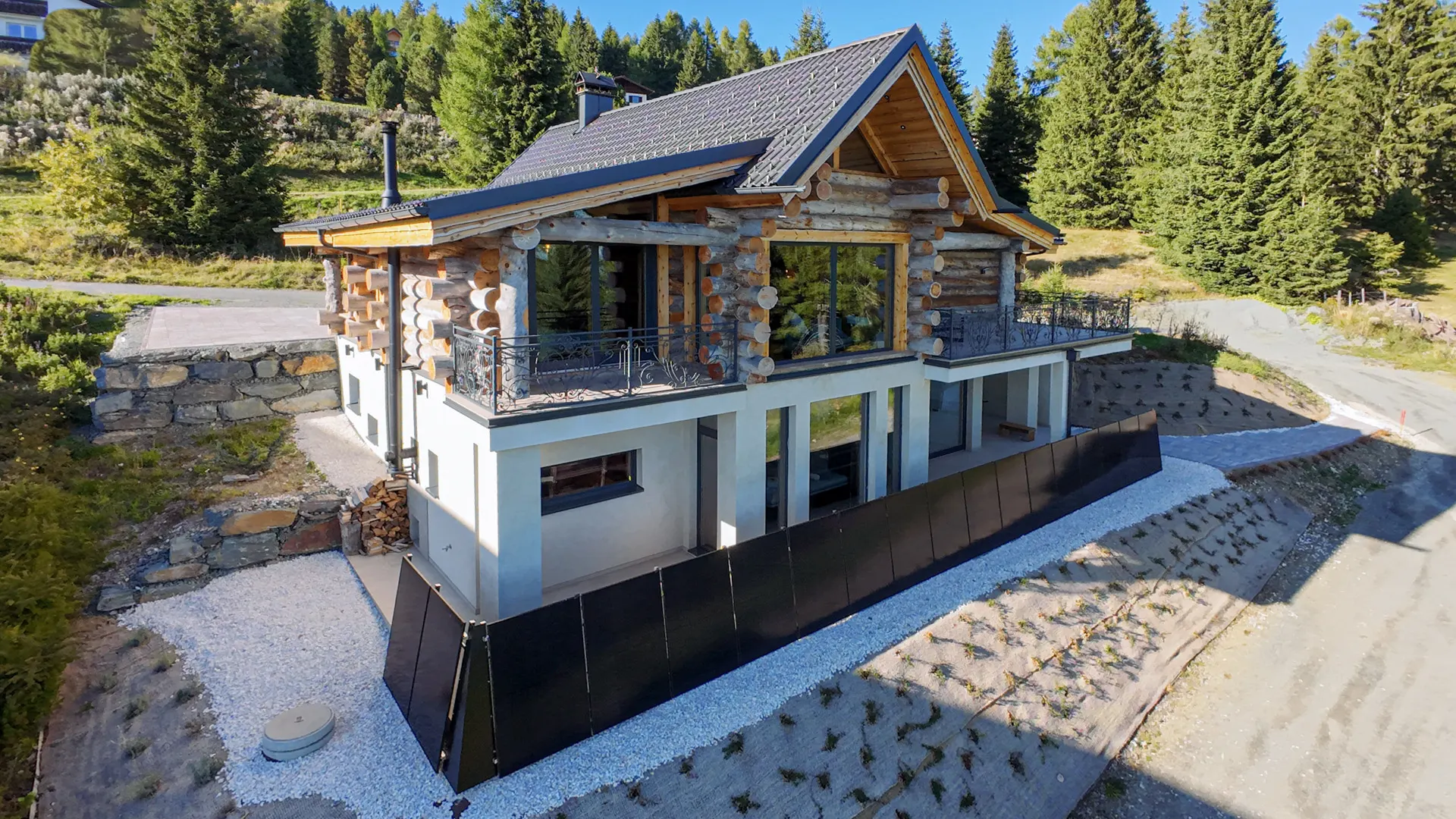 Ferienhaus-Zweitwohnsitz-Luxus-Blockhaus-Holz-Marmor-Turracher Höhe-Chalet (1)