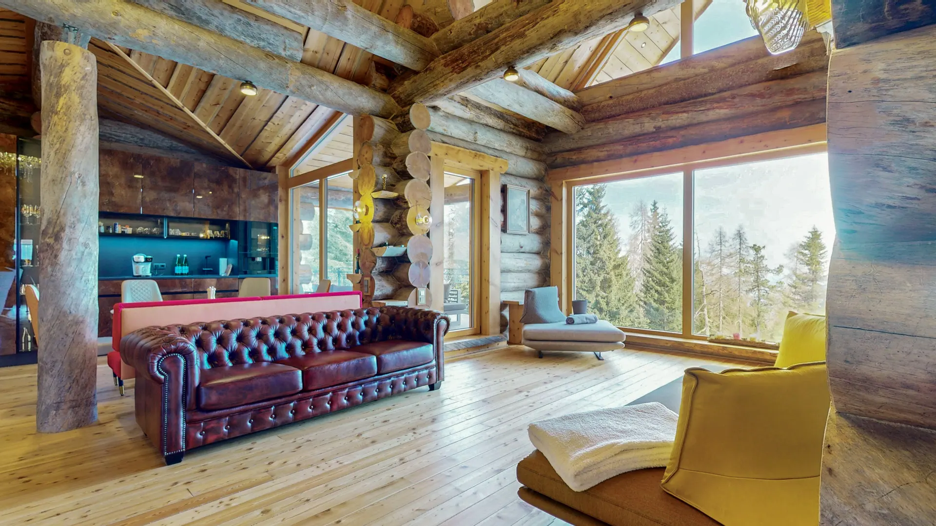 Ferienhaus-Zweitwohnsitz-Luxus-Blockhaus-Holz-Marmor-Turracher Höhe-Chalet (7)